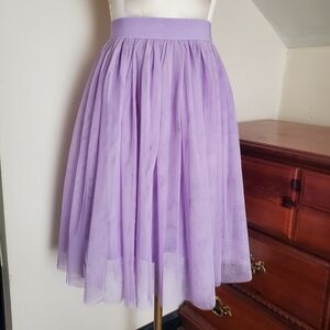 Boohoo Lilac A-Line Tulle Skirt